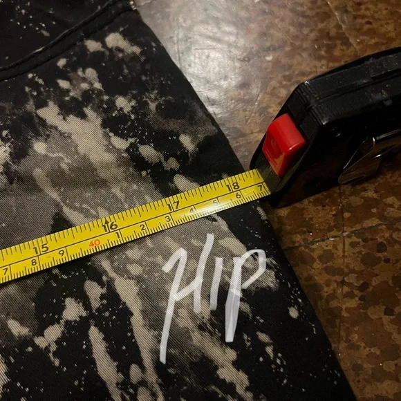 Royal Bones Distressed and Splatter Print Black Skinny Jeans - Picture 9 of 12